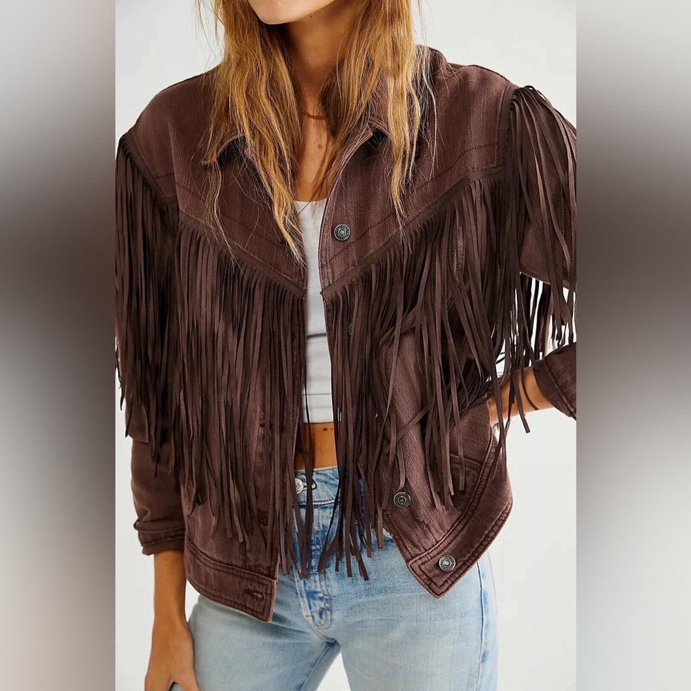 NWT Free People After Hours Fringe Jacket